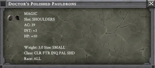 DOCTOR'S POLISHED PAULDRONS item card